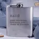 Фляга стальная "Напиток, который превращает любой день недели в пятницу", украинская, Деревянная подарочная коробка с гравировкой