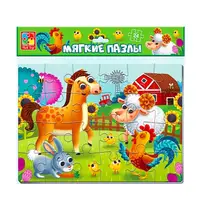 М'які пазли "Ферма" A4 Vladi Toys VT1102-23, 24 ел