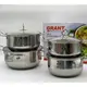 Набор кастрюль 8 предметов (4 кастрюли, 4 крышки) из нержавеющей стали Grant GR3558