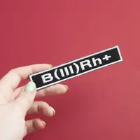 Шеврон на липучці група крові 3+ 2х12 см для позначення групи крові військова нашивка патч для одягу
