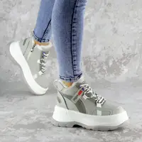 Кросівки жіночі зимові Fashion Donno 2247 36 розмір 23 см Сірий