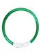 Светодиодный LED ошейник для собак с зарядкой USB, зеленый