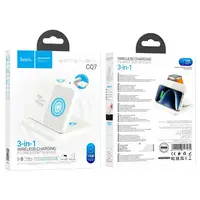 Зарядка Qi Pass folding 3-in-1 wireless fast charger CQ7 (iWatch+SAM) |15W|