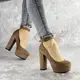 Туфли женские на каблуке Fashion Marigoal 2373 39 размер 25 см Коричневый