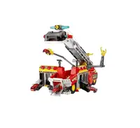 Детский гараж RJS Toys, трек, 3 машинки, манипуляторы. Red (152524)