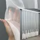 Готовая тюль (3х2,7м.) из ткани бамбук с вышивкой и бархатом. Цвет белый. Код 1814т 40-115