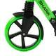 Самокат двухколесный Best Scooter, колеса PU, 1 амортизатор, с ручным тормозом, зажим руля. Black and Green (147565)
