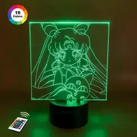 3D ночник "Тёмная Леди" (УВЕЛИЧЕННОЕ ИЗОБРАЖЕНИЕ)+ пульт ДУ + сетевой адаптер + батарейки (3ААА)  3DTOYSLAMP