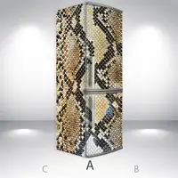 Самофиксирующаяся наклейка на холодильник магнитная, 200 х 60 см, Лицевая+Левая(А)