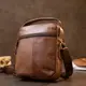 Мессенджер с отверстием для наушников мужской Vintage 20414 Коричневый