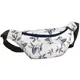 Сумка на пояс бананка Bumbag Фиолетовые листочки 27x16 см (BB_21M017_TSI)