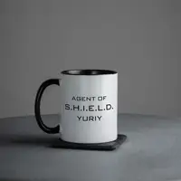 Чашка MARVEL "Agent of shield" персоналізована, Чорний, англійська, Крафтова коробка, 330 мл