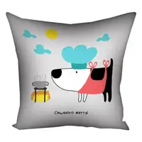 Подушка c принтом габардиновая Смачного життя! 50x50 (5P_DOG032)