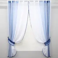 Кухонные шторки (270х170см). На карниз 1,5-2м. Цвет синий с белым. Код 083к 52-0555