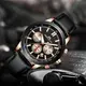 Стильные часы Megalith 8015M | Leather Band Black