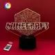 3D ночник "Майнкрафт" (УВЕЛИЧЕННОЕ ИЗОБРАЖЕНИЕ) подарочная упаковка + 16 цветов + пульт ДУ 3DTOYSLAMP