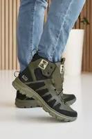 Мужские ботинки кожаные зимние хаки Ice field T2 (43)