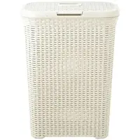 Корзина для белья Ucsan Рlastik M-079-Ivory слоновая кость