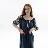 Женское платье Moderika Цвет синий с вышивкой крестиком 48