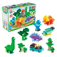 Дитячий конструктор Technok Toys 22 DINOPERK динозаври деревини машинки 190 елементів. Multicolor (184405)