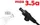 Dc кабель до блоку живлення 5.5x3.0 or 5.0x3.0mm (+pin) (3.5a) (1.2m) (B class) 1 день гар.
