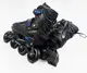 Роликовые коньки 070-L Best Roller колеса PU светящиеся. Black (размер 39-43) (173875)