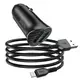 Адаптер автомобильный HOCO lightning cable Farsighted dual port QC3.0 car charger set Z39 |2USB, QC3.0, 3A/18W|