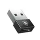 Адаптер-переходник Baseus USB 2.0 Male to Type-C Female 2.4A, Black (CATJQ-A01)