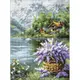 Алмазная мозаика "Сиреневая корзина" 30х40 см