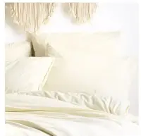 Семейное Турецкое Постельное Белье Limasso Stonewashed Akdeniz Cream Вареный Хлопок