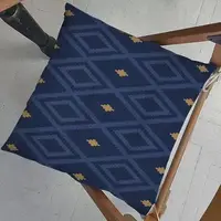 Подушка на стул с завязками, садовый текстиль Ромбы 40x40x4 см