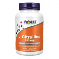 Аминокислота NOW L-Citrulline 750 mg, 90 вегакапсул