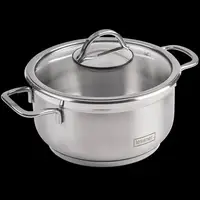 Кастрюля с крышкой Lessner Blasta 55878-24 24 см 6.3 л серебристая