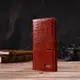 Ультрамодный кошелек для мужчин из натуральной кожи с тиснением под крокодила CANPELLINI 21918 Рыжий