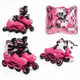 Роликовые коньки Best Roller 71-223 M колеса PU светятся. Pink and Black (размер 34-38) (186953)