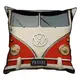 Подушка с мешковины Красный Volkswagen сплитти 45x45 см (45PHB_VOL013_WH)