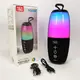 Портативная колонка TG644 5W с RGB подсветкой и ремешком блютуз колонка с аккумулятором Цвет: черный