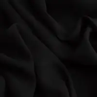 Тканина штапель твіл IDEIA 145 г/м2 145 см однотонна віскозна тканина з твіловим переплетенням для суконь та одягу чорна