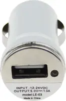 Автомобільний зарядний пристрій TOTO TZZ-54 Car charger 1USB 1A White