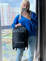 АКЦІЯ! Рюкзак для ноутбука з USB-кабелем в комплекті на два відділення. Стінки ущільнені для додаткового захисту (5198)