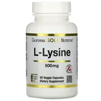 Аминокислота California Gold Nutrition L-Lysine, 60 вегакапсул