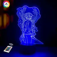 3D ночник "Цири" (УВЕЛИЧЕННОЕ ИЗОБРАЖЕНИЕ) 16 цветов + пульт ДУ 3DTOYSLAMP