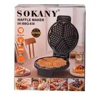 Вафельниця Sokany для товстих вафель 1200 Вт на 5 вафель