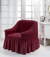 Чохол на крісло з спідницею Бордовий Home Collection Evibu Туреччина 50120