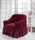 Чехол на кресло с юбкой Бордовый Home Collection Evibu Турция 50120