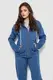 Спортивный костюм женский на флисе, цвет джинс, 244R1555