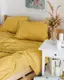 Постельное белье семейное Dushka Home Вареный хлопок 21046 160х215х2 см желтое