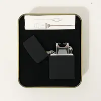 Зажигалка импульсная NB USB-215, Зажигалка аккумуляторная подарочная, Зажигалка USB. Цвет: черный