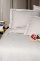 Постільна білизна First Choice Jacquard Satin Etnic Beige жаккард сатин сатин Туреччина 200х220см