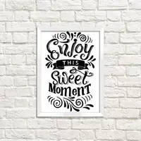 Постер в рамке Enjoy this sweet moment 15x21 см (WMT5_18S004_WH)